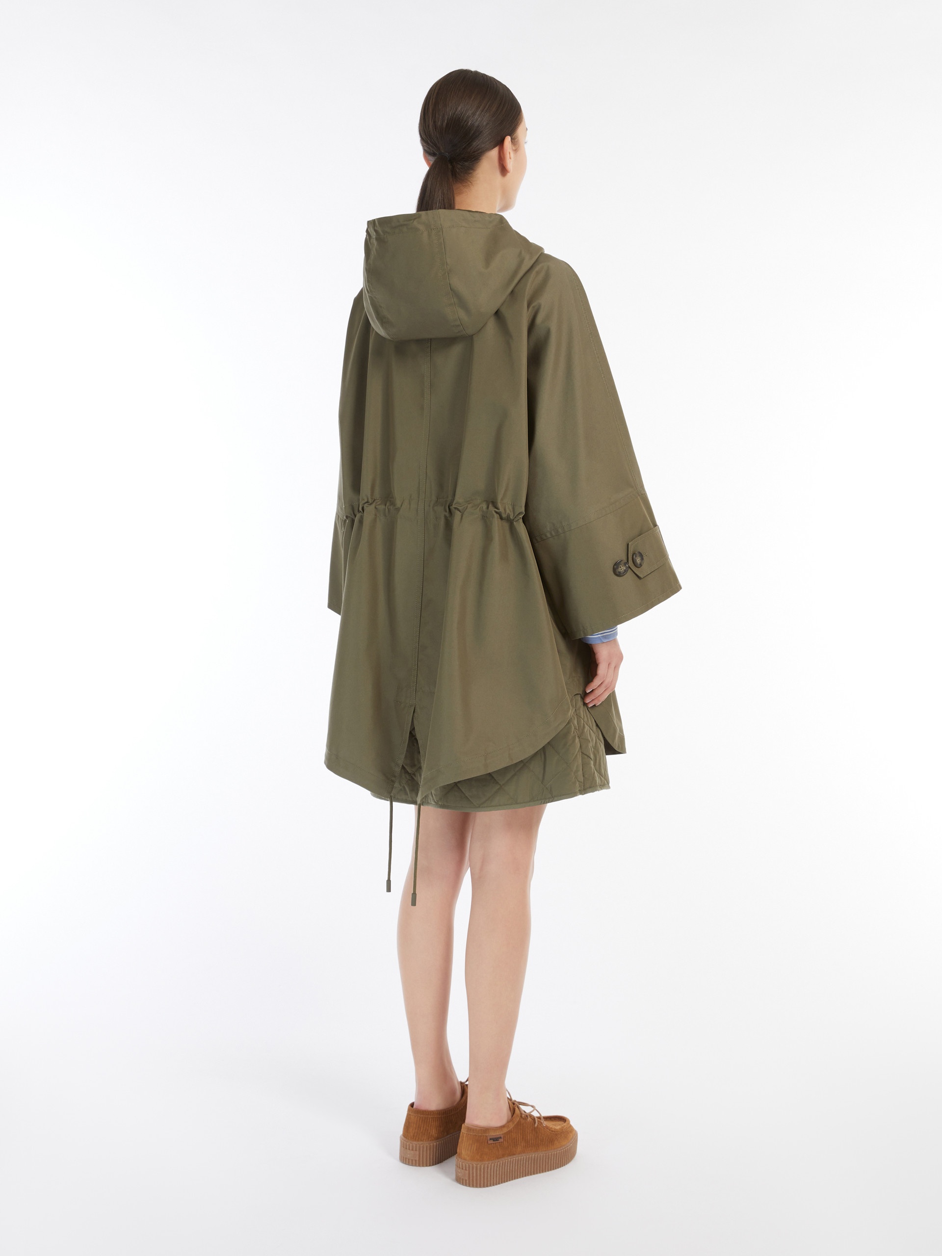 USA Water-repellent cotton gabardine cape - 4