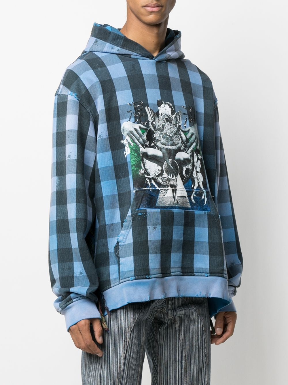 Babylon Burning check hoodie - 3