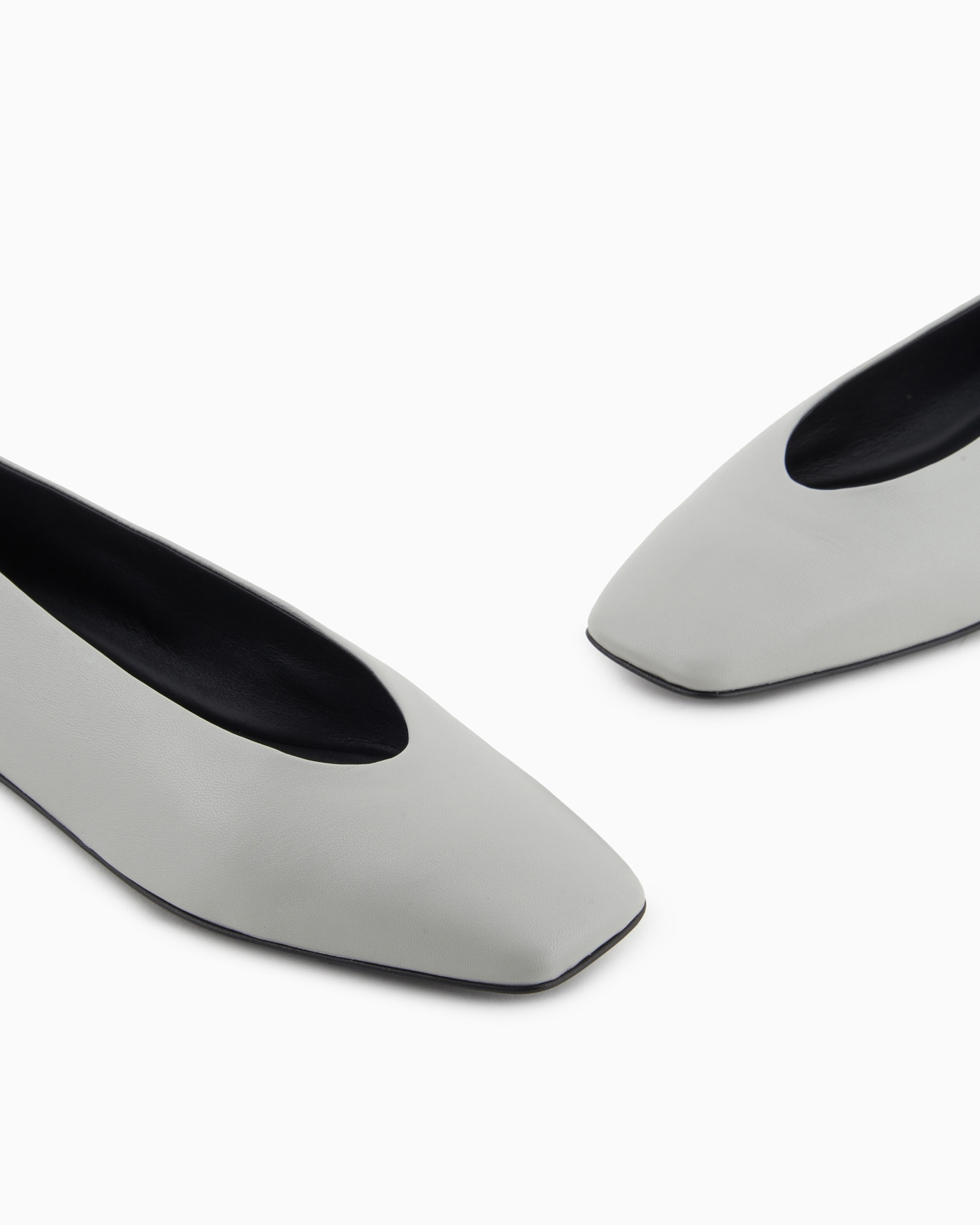 Nappa-leather square-toed ballerinas - 5