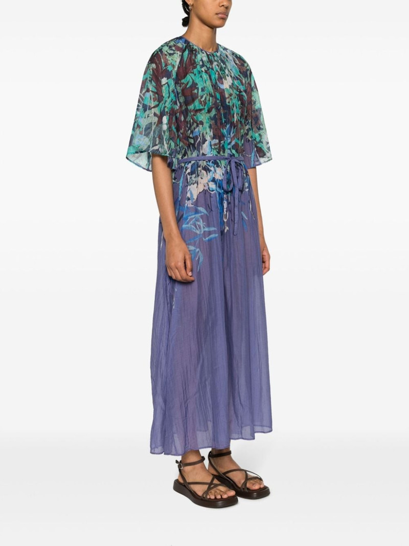 floral-print pleated midi dress 3