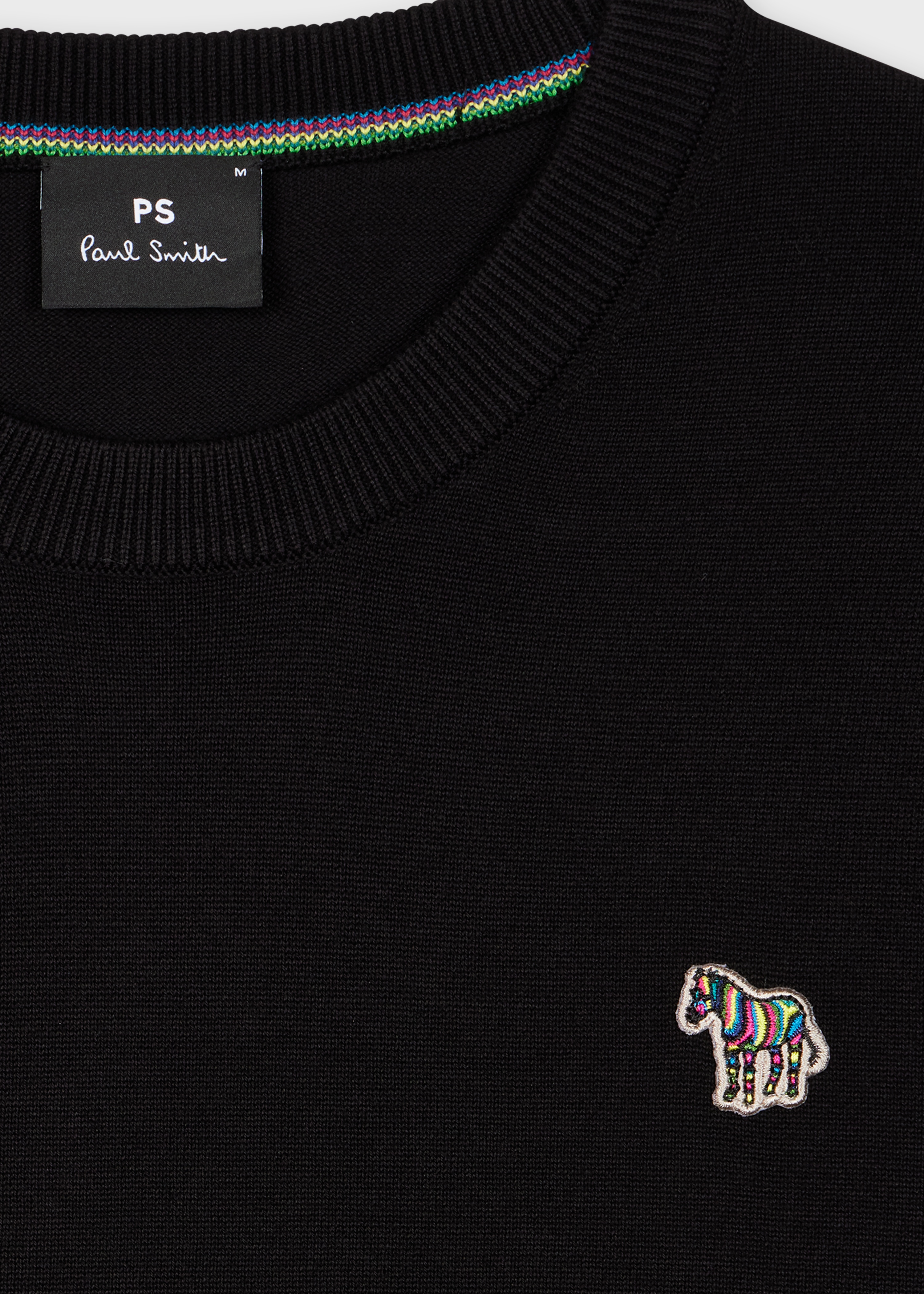Black Organic Cotton Zebra Logo Sweater - 2