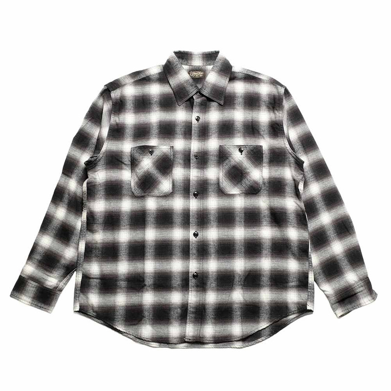 SUGAR CANE COTTON OMBRE PLAID L/S WORK SHIRT - SC29723 outlook