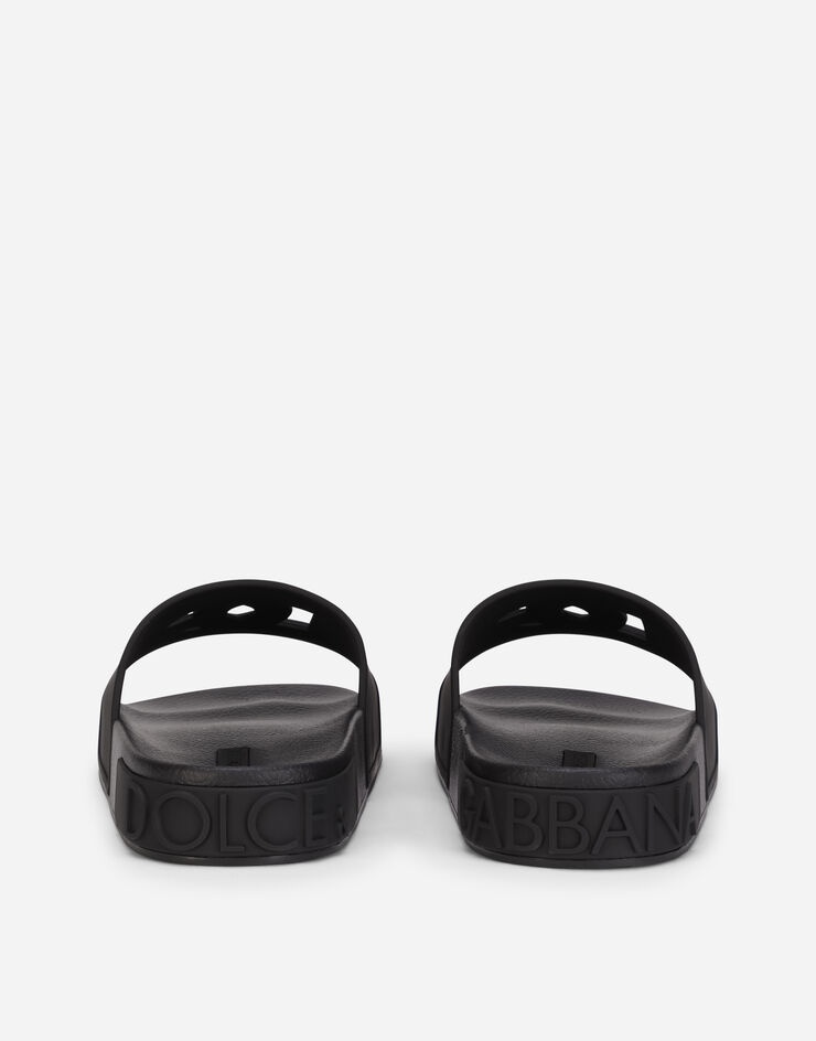 Rubber beachwear sliders with DG Millennials logo - 3