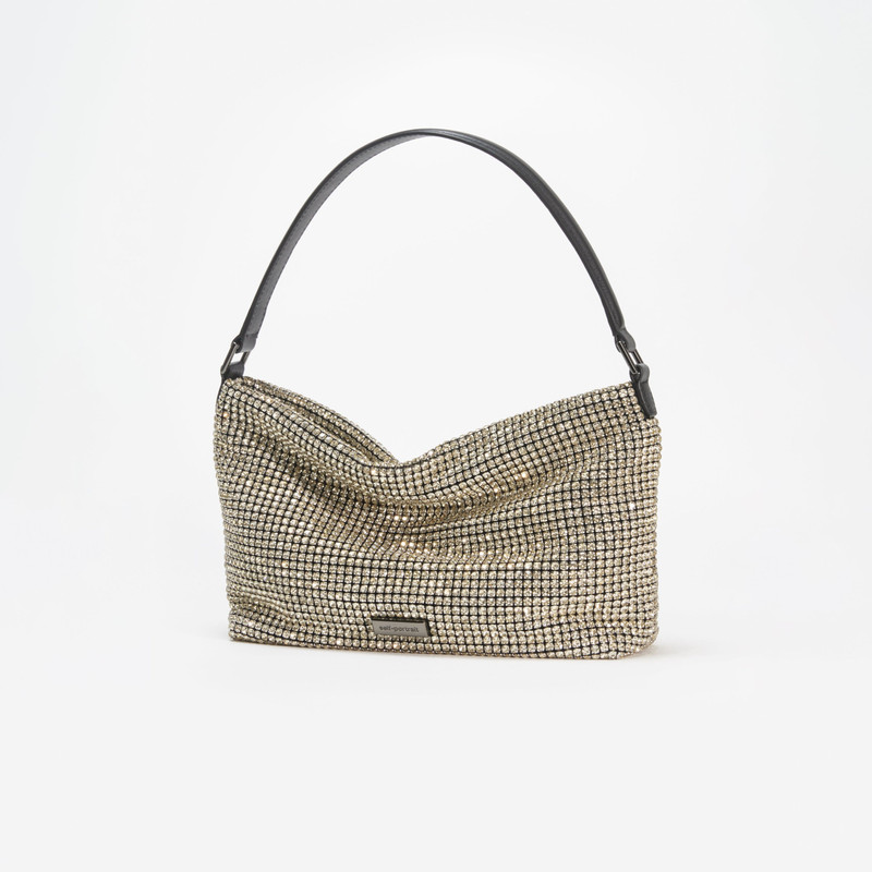 self-portrait Champagne Diamante Medium Hobo Bag outlook
