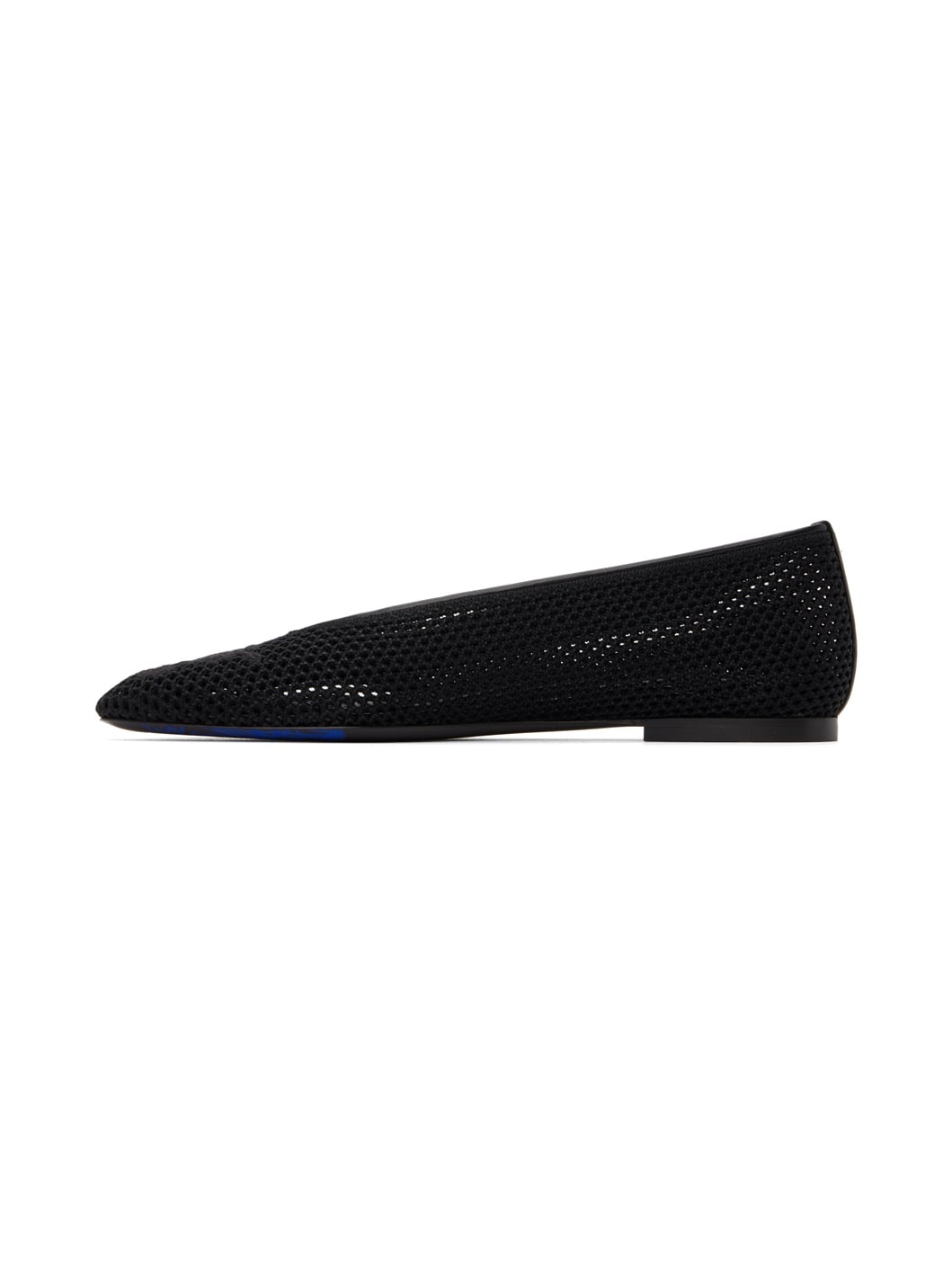 Black Mesh Ballerina Flats - 3