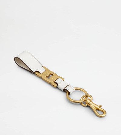Tod's KATE KEY HOLDER IN LEATHER - WHITE outlook