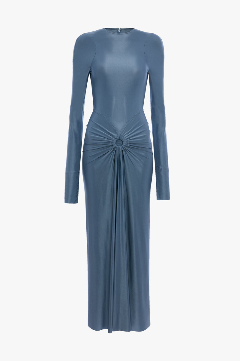 Frances Midi Dress In Stone 1