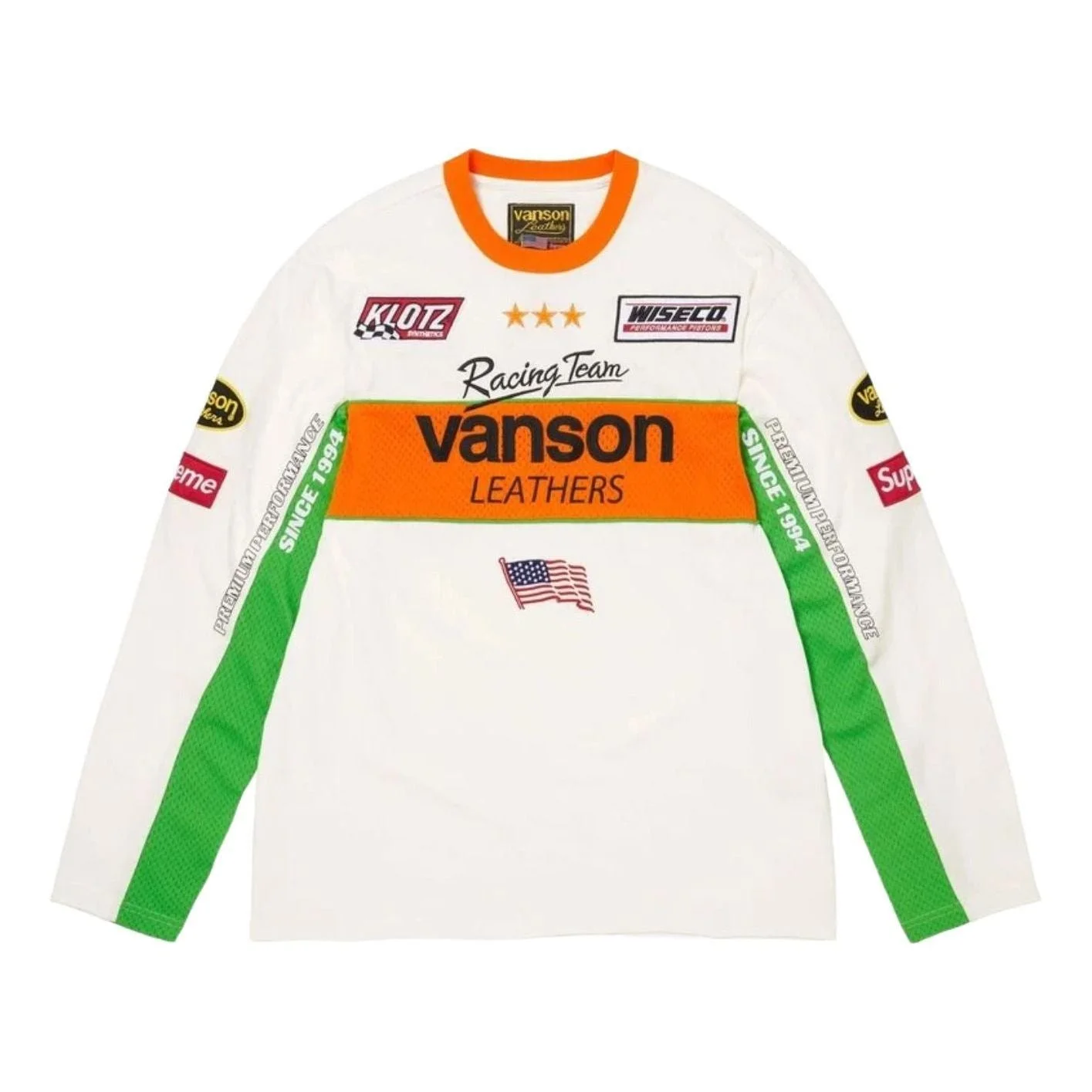 Supreme x Vanson Leathers SS26 L/S T-Shirt 'White' SUP-SS26-007-WHT - 1