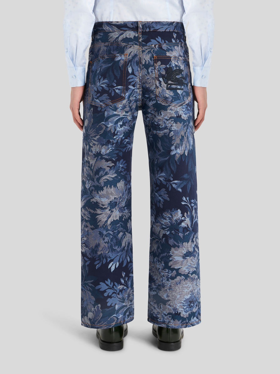 FOLIAGE JACQUARD JEANS - 4