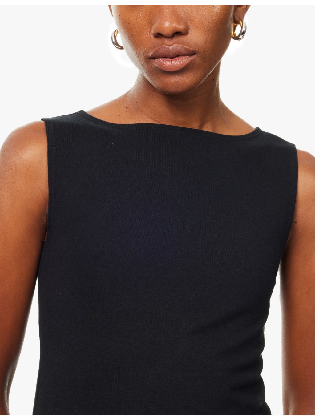Dusk boat-neckline organic-cotton blend top - 5