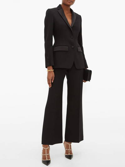 Valentino Crepe Couture wool-blend kick-flare trousers outlook