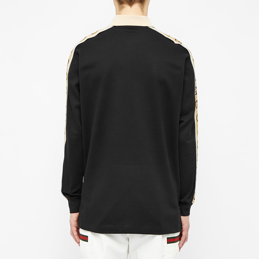 Gucci Long Sleeve Taped Logo Polo Shirt - 7