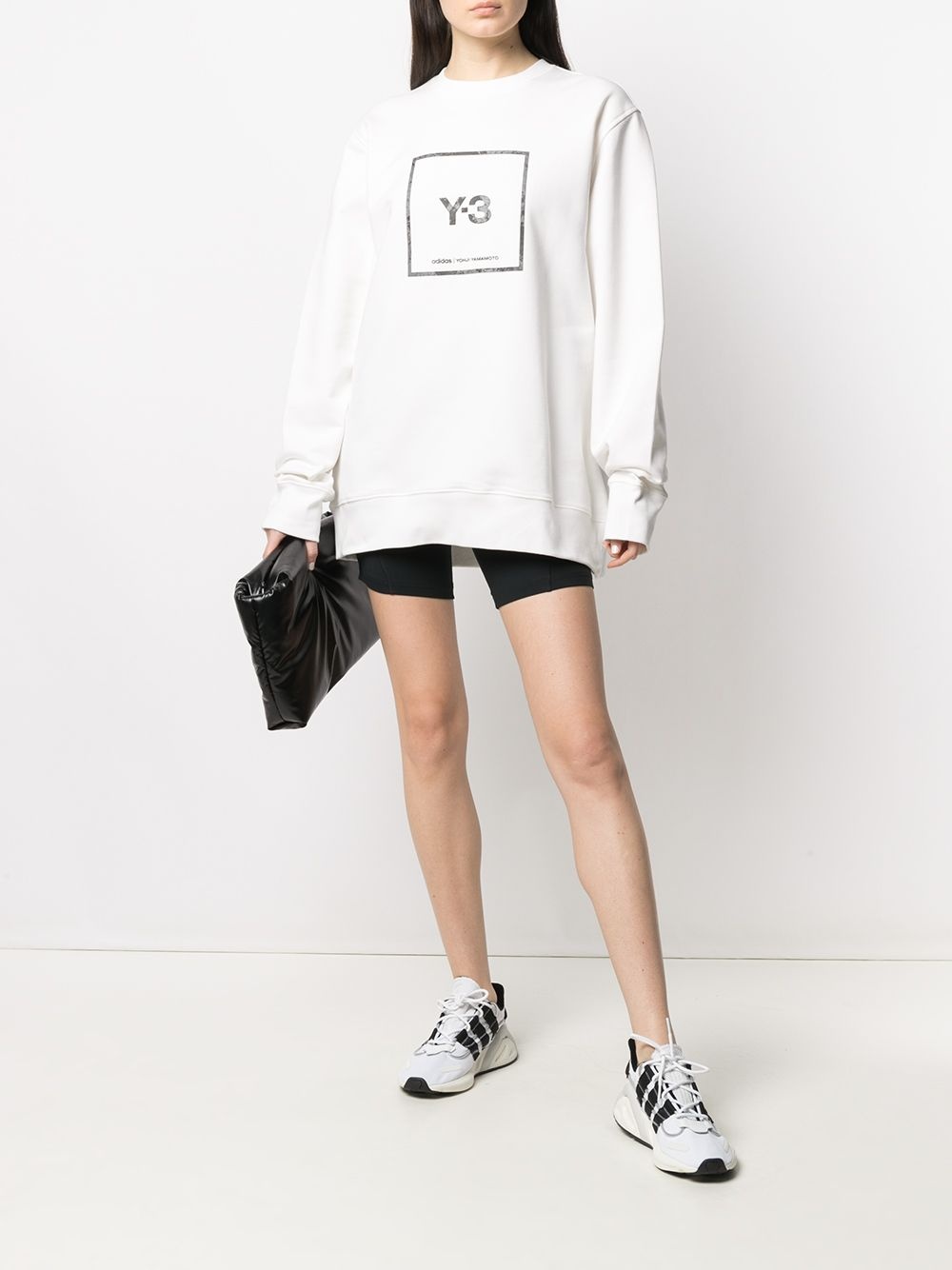 logo-print cotton sweatshirt - 3