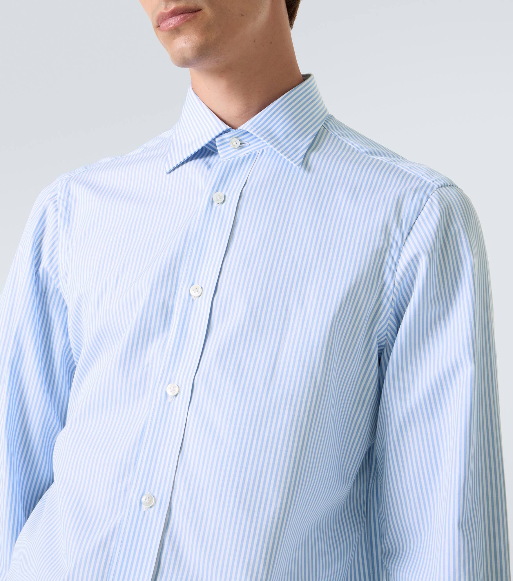 Striped cotton poplin shirt - 5