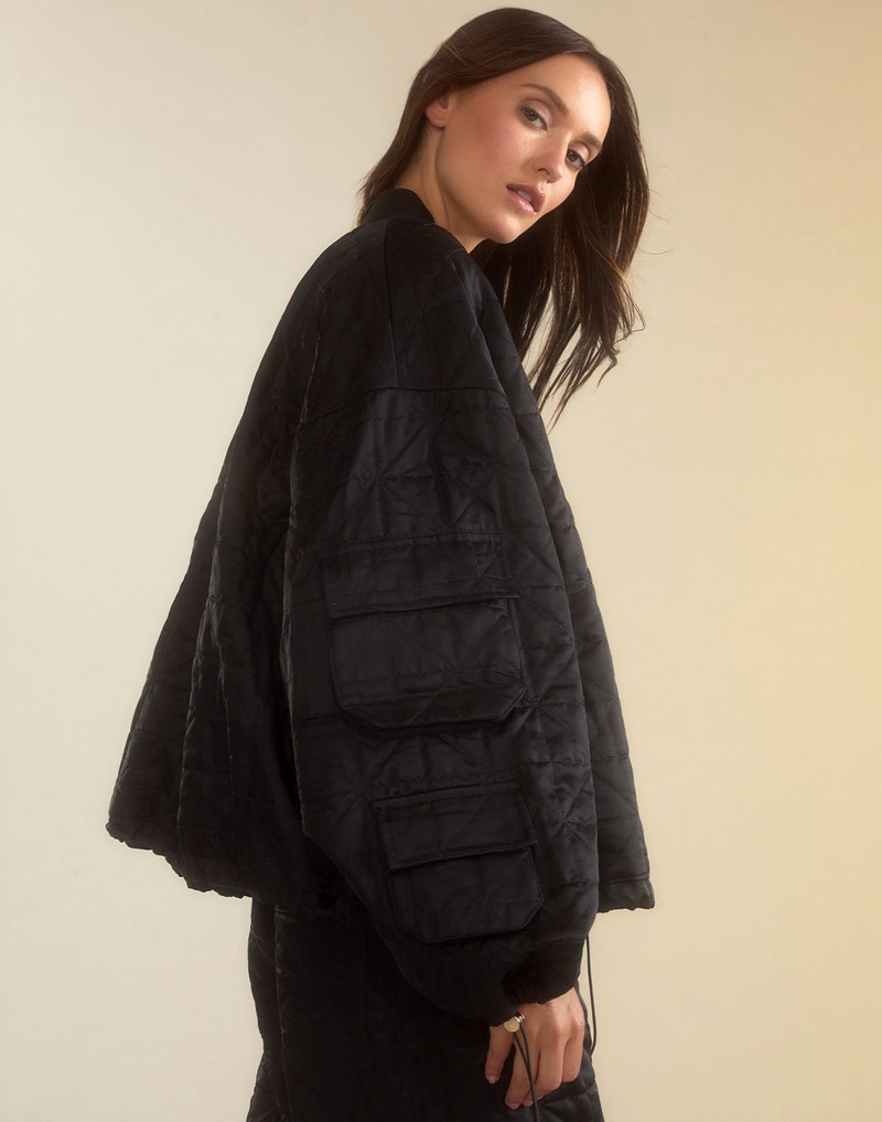 Downtown Quilted Bomber Jacket 4