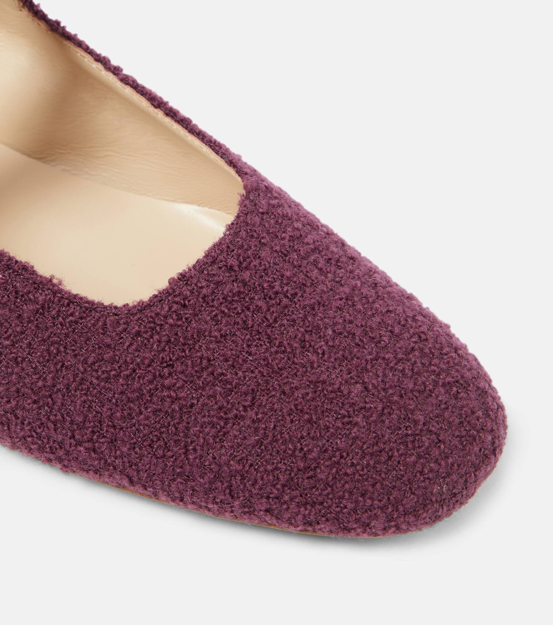 Bouclé Mary Jane flats - 6