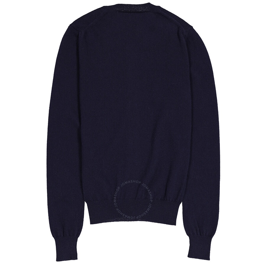 Comme Des Garcons Play Ladies Navy Long Sleeve Logo Cardigan - 5