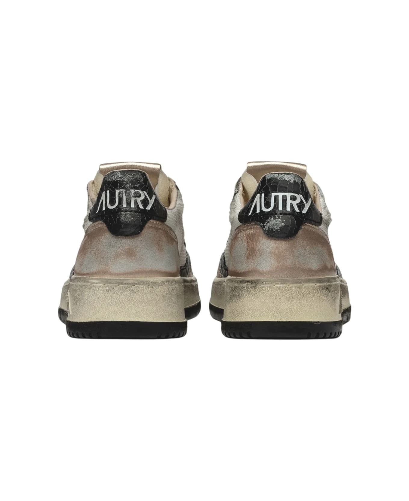 Supvint Low Mesh Suede Wht Gold - 3