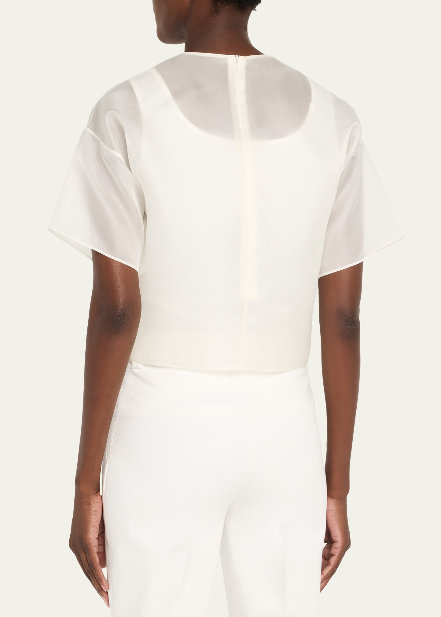 3D Anemone Silk Organza Blouse - 3