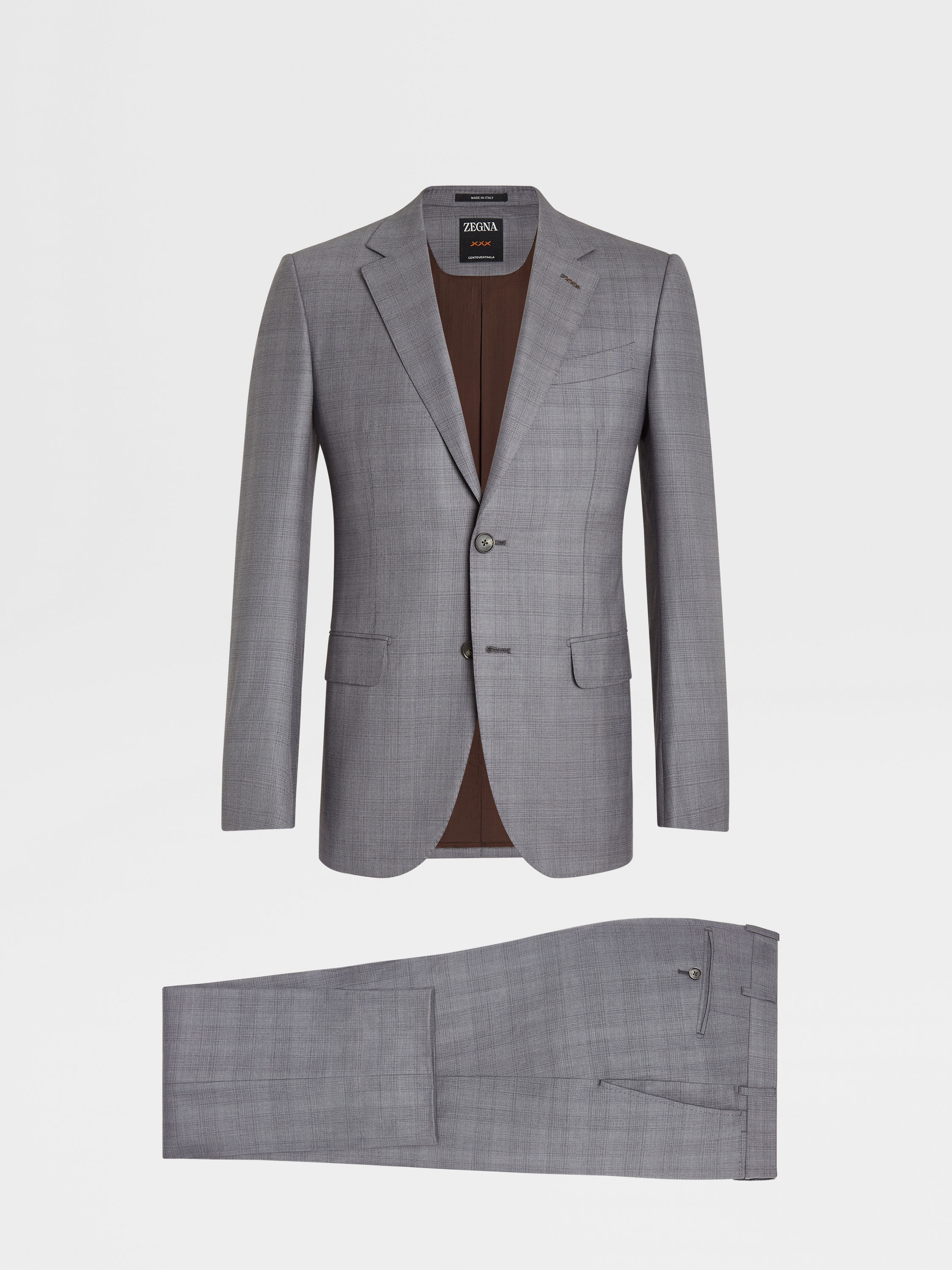GREY CENTOVENTIMILA WOOL SUIT - 1