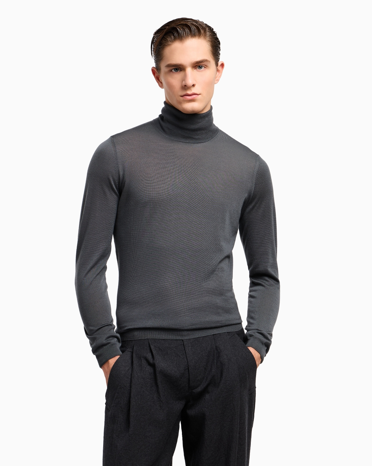 CASHMERE MOCK-NECK JUMPER - 4