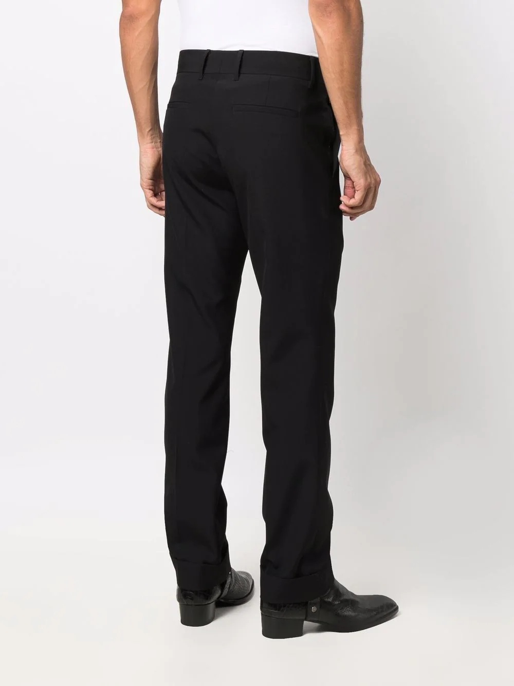 slim-fit tailored wool trousers - 5