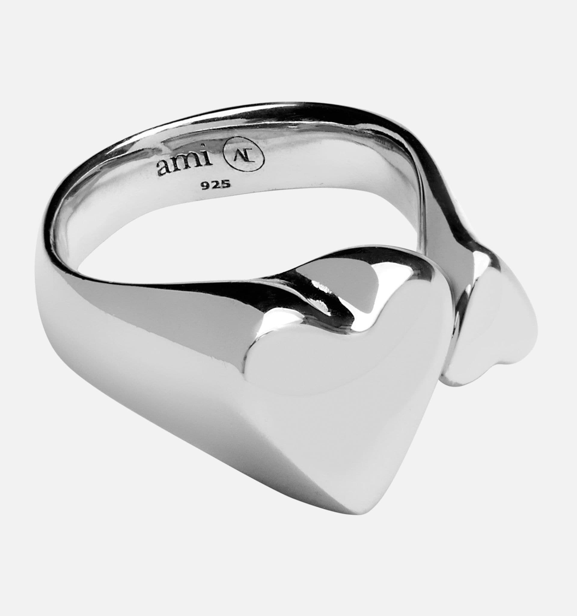 Double Metal Hearts Ring - 2