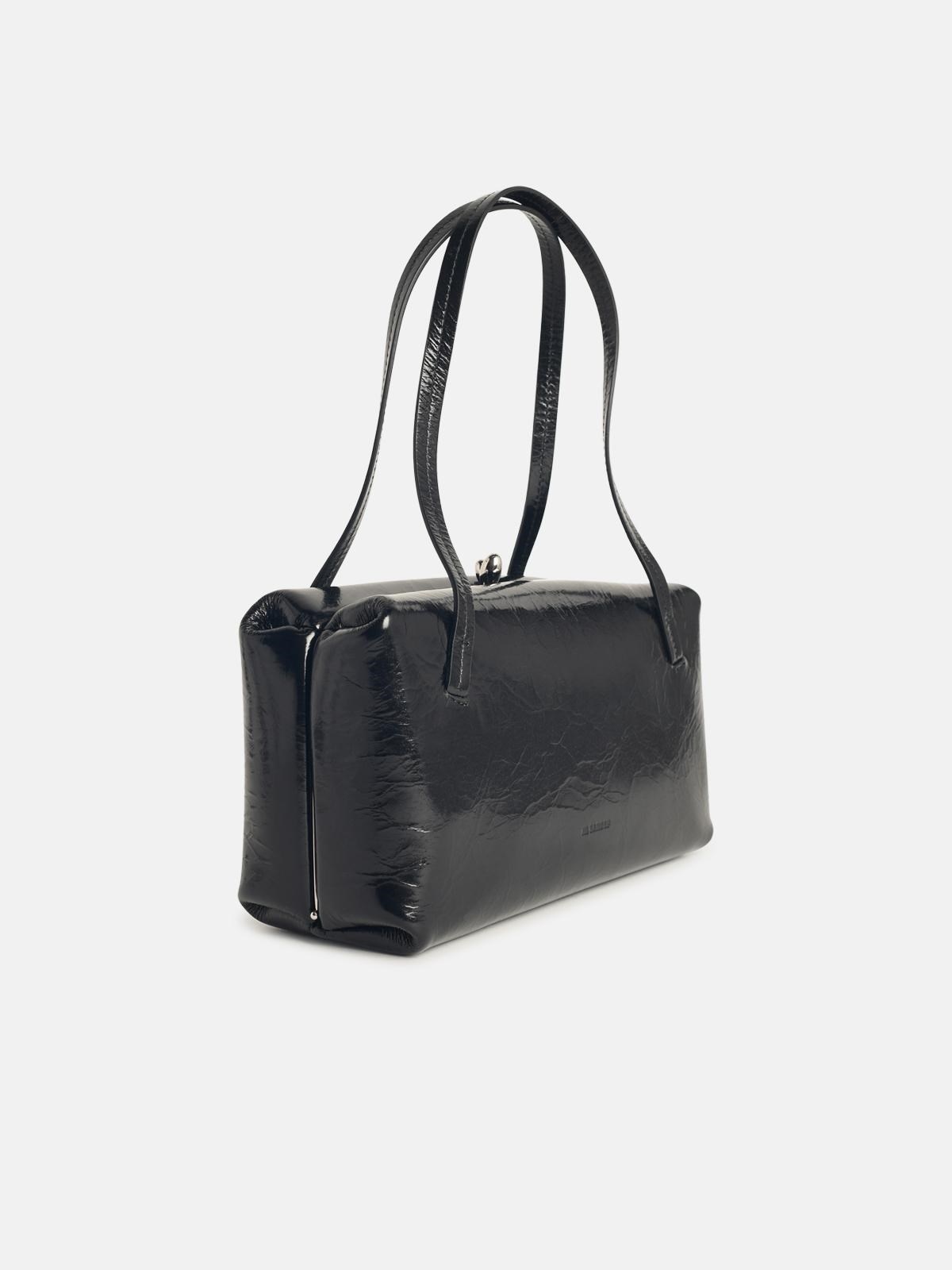 SMALL 'GOJI PILLOW' BLACK LEATHER BAG - 2