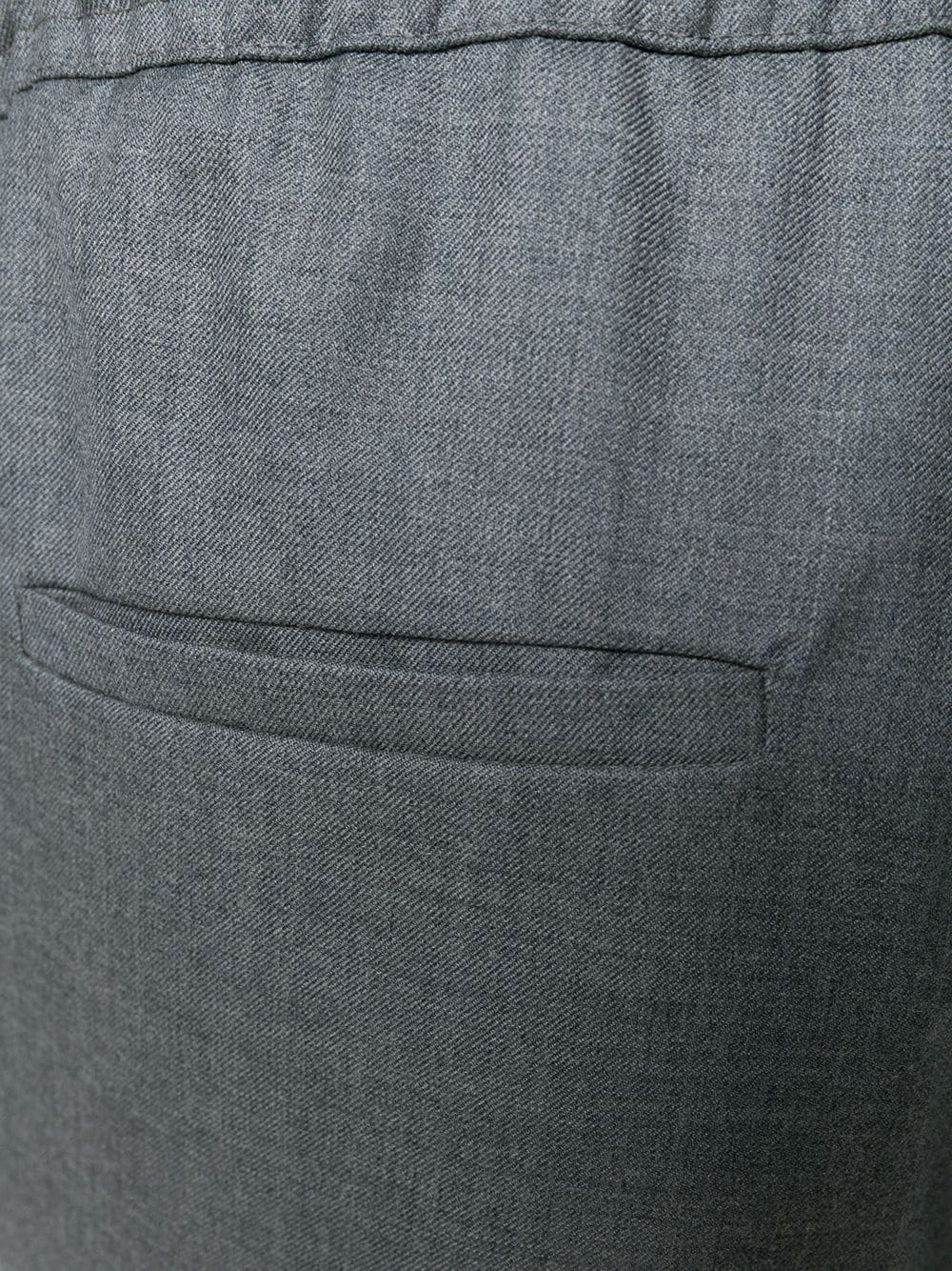Elastic Hem Wool Track Trouser - 5