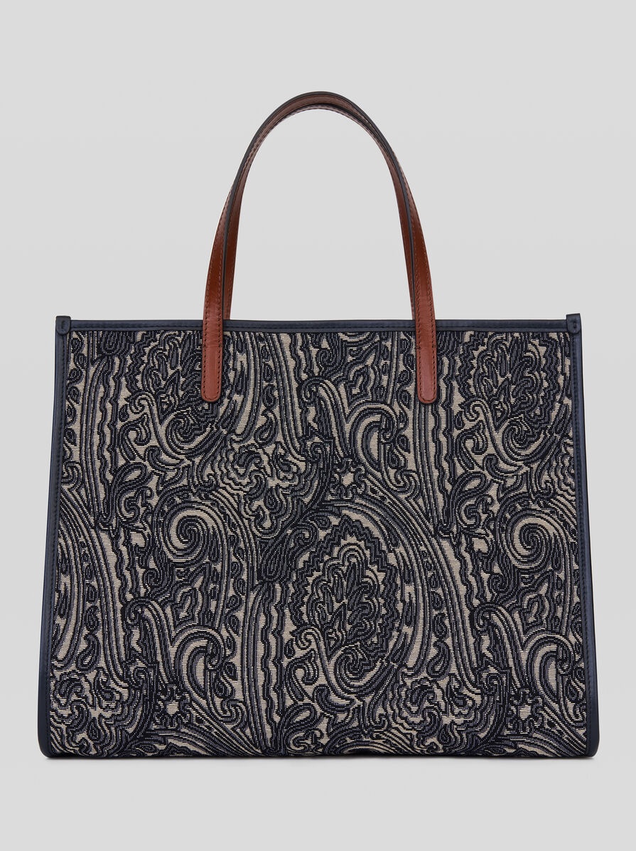 JACQUARD FABRIC SHOPPING BAG - 3