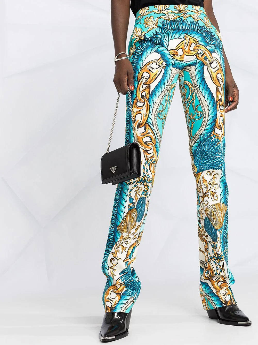 baroque-print trousers - 3