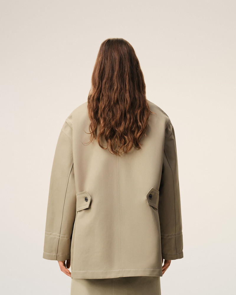 BEIGE COTTON WORKER JACKET 5