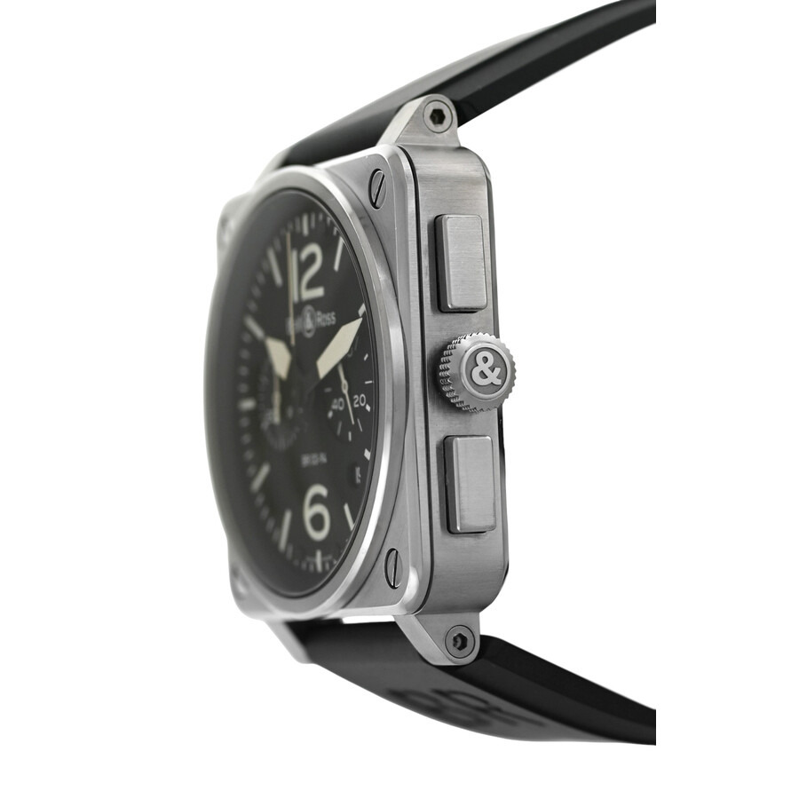 Bell And Ross - Pre-owned Bell and Ross Aviation Type Chronograph Automatic Black Dial Men's Watch BR03-94-S - 3