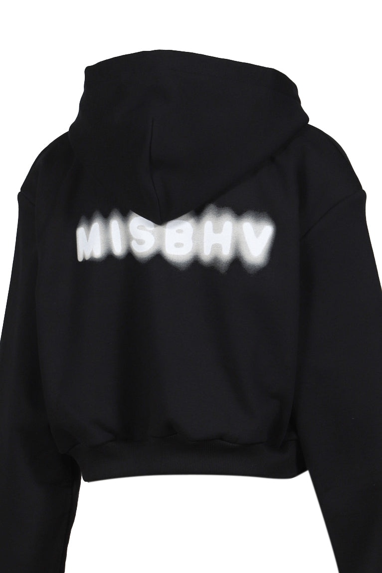 COMMUNITY CROPPED ZIPPED HOODIE(Exclusive) / BLK - 5