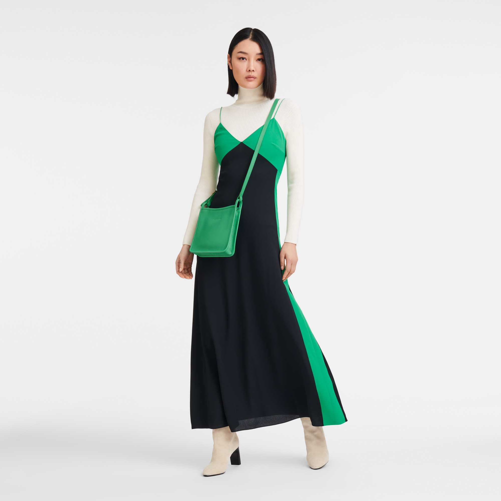 Le Foulonné S Crossbody bag Green - Leather - 2