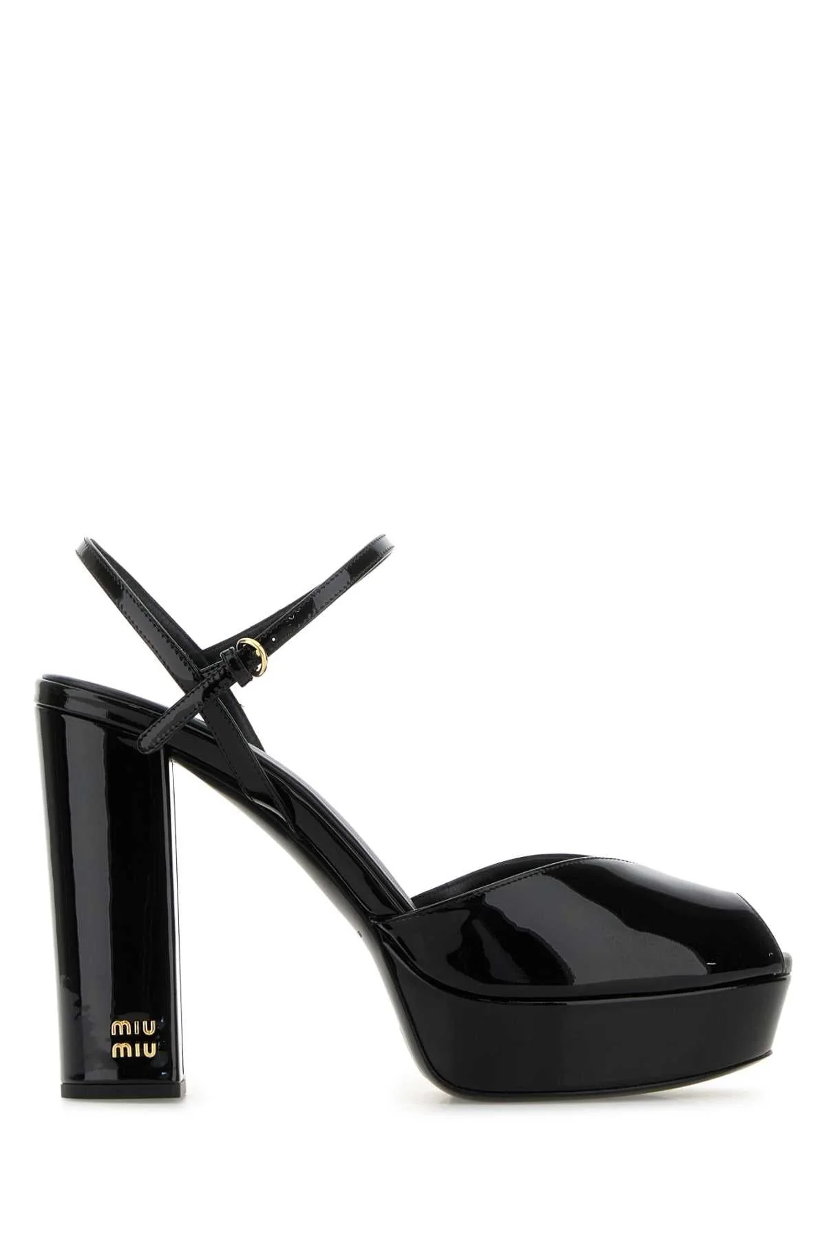 Miu Miu Women Black Leather Sandals - 1