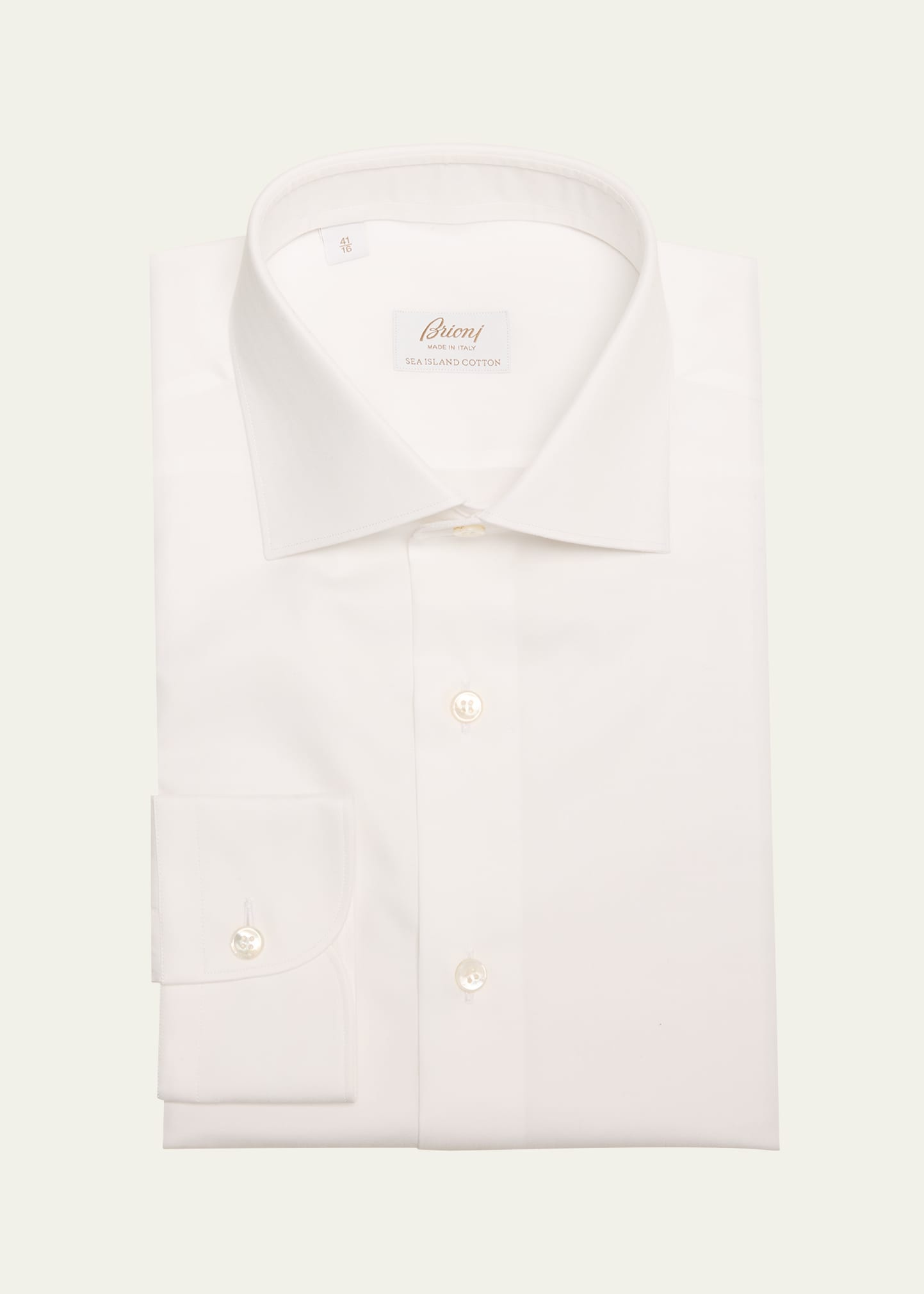 Men's Sea Island Cotton Herringbone Dress Shirt - 1