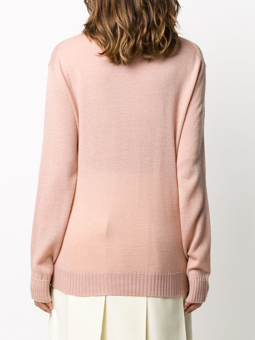 knitted long line jumper - 4