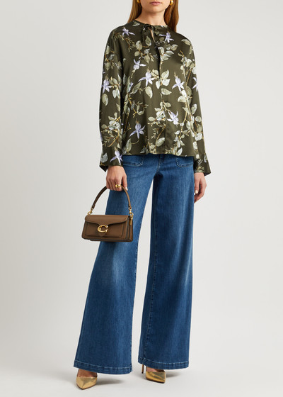 Vince Floral-print silk-satin blouse outlook
