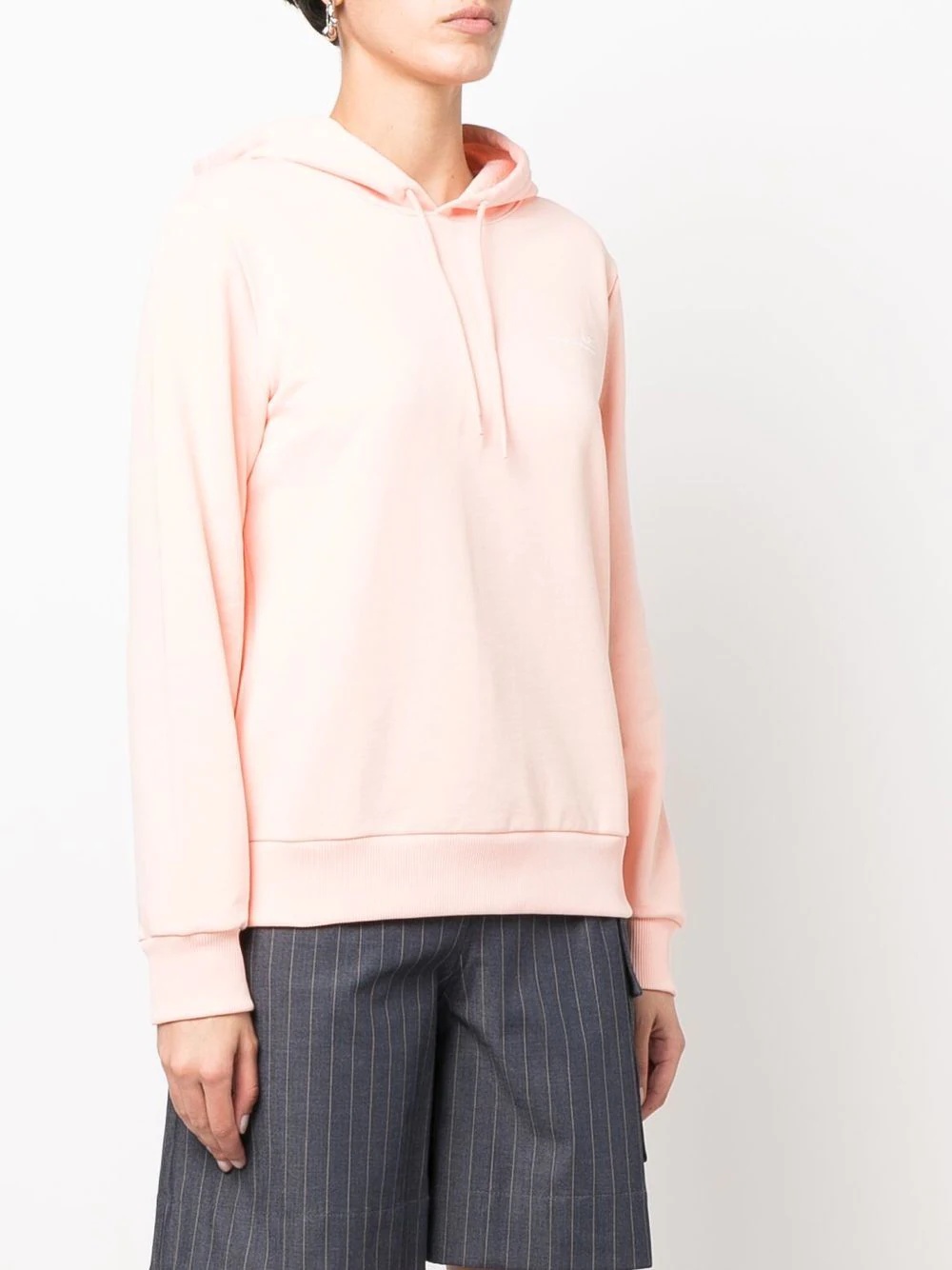 embroidered drawstring hoodie - 3