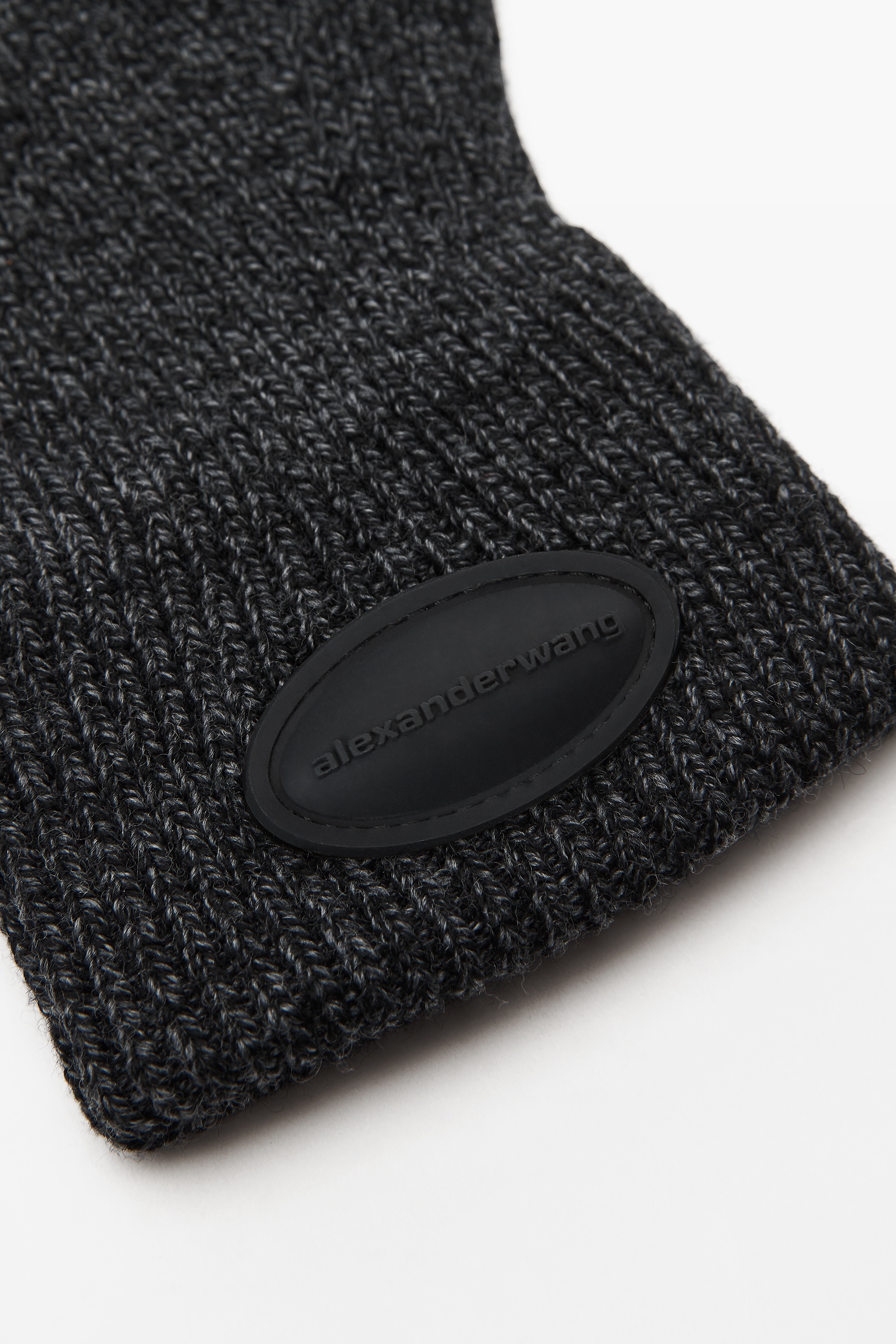 logo dome gloves in ribbed wool stretch - 2