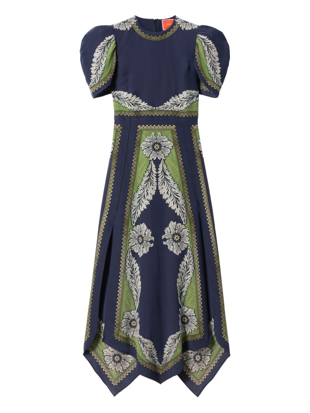 Cherry puff-sleeve dress - 1