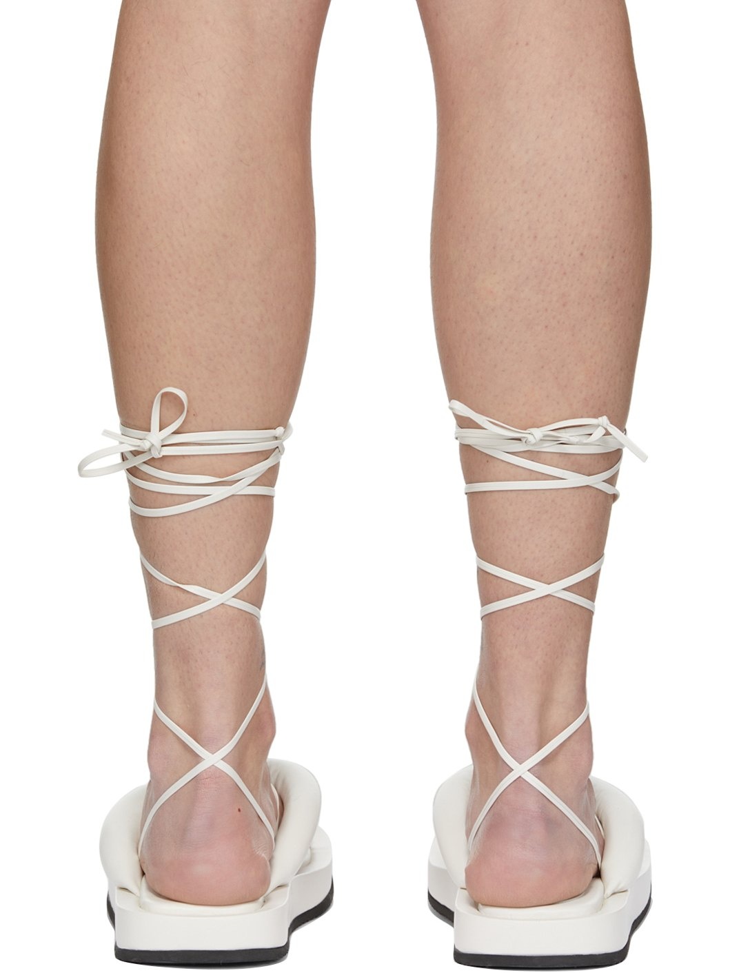 White Wraparound Flip-Flops - 4