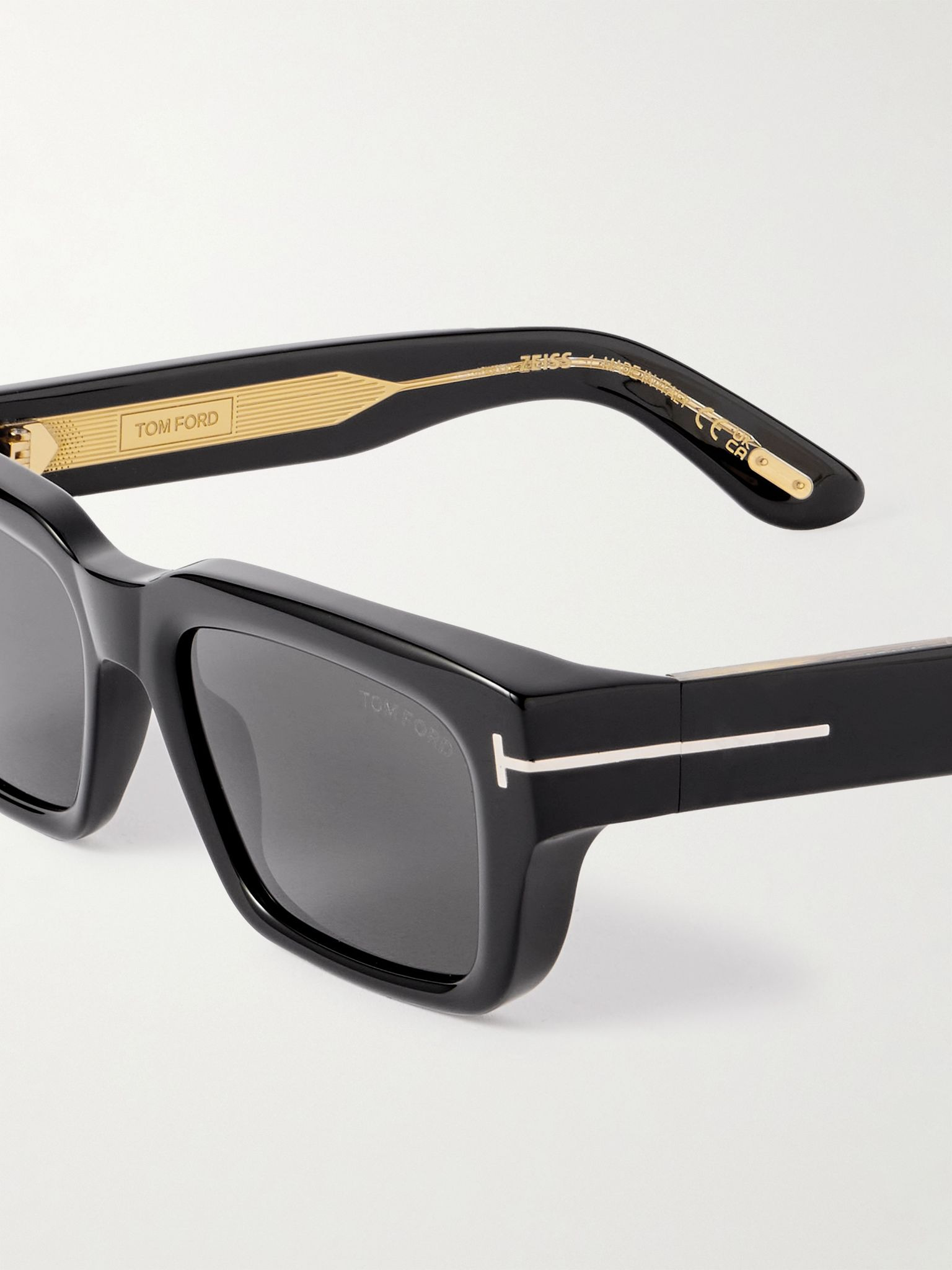 Icon Rectangular-Frame Tortoiseshell Acetate Sunglasses Black - 3