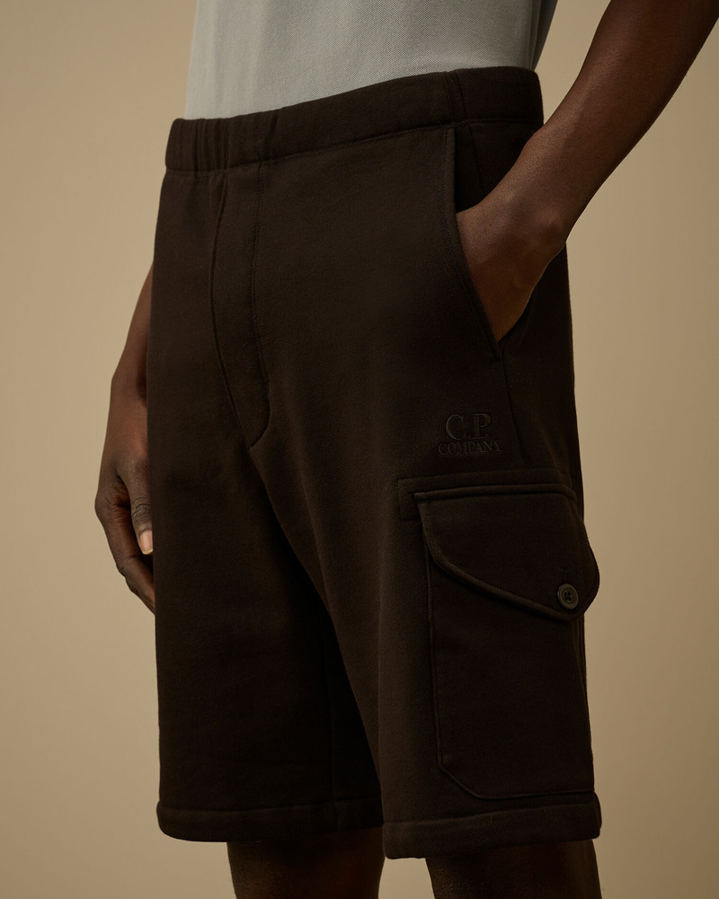 Diagonal Raised Fleece Cargo Sweatshorts 5
