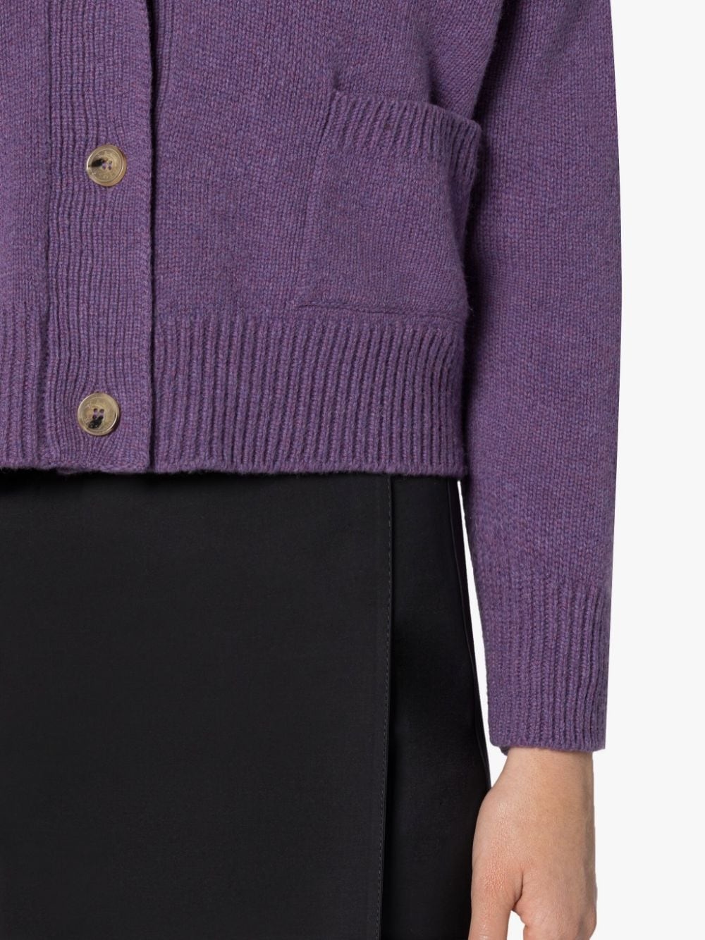 KELLE PURPLE WOOL CARDIGAN - 6