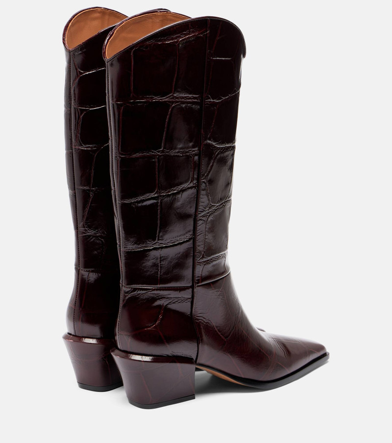 Bettina 25 croc-effect leather cowboy boots 2