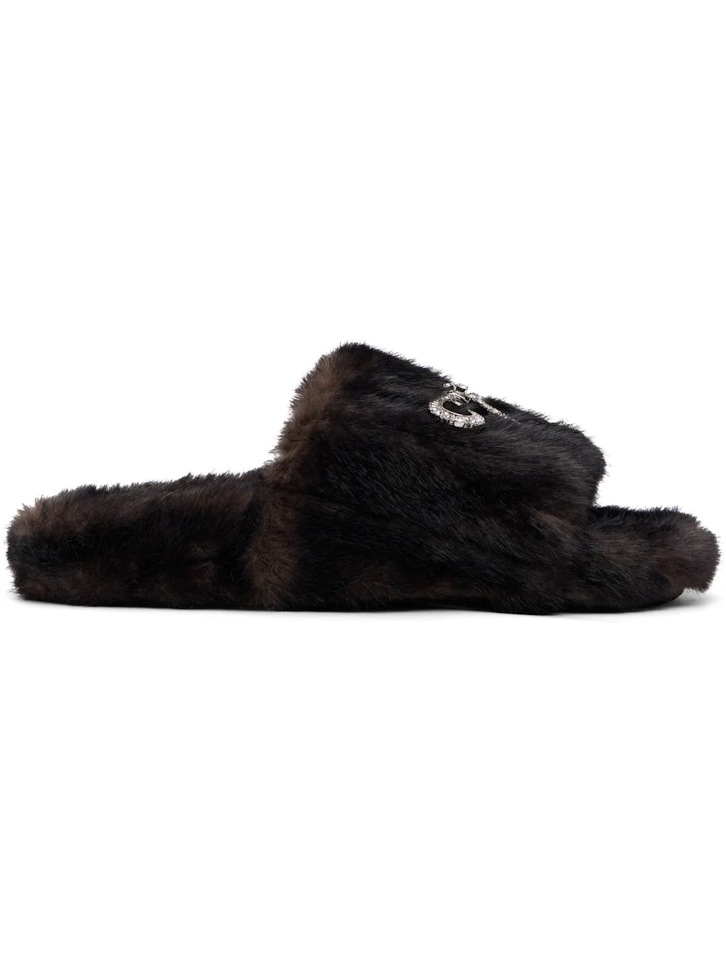 Brown Furry Slides - 1