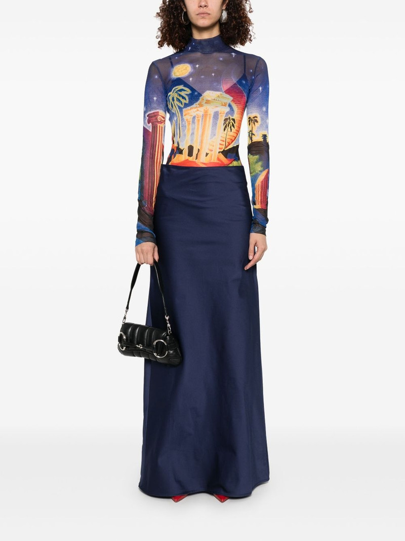 CASABLANCA printed mesh T-shirt outlook