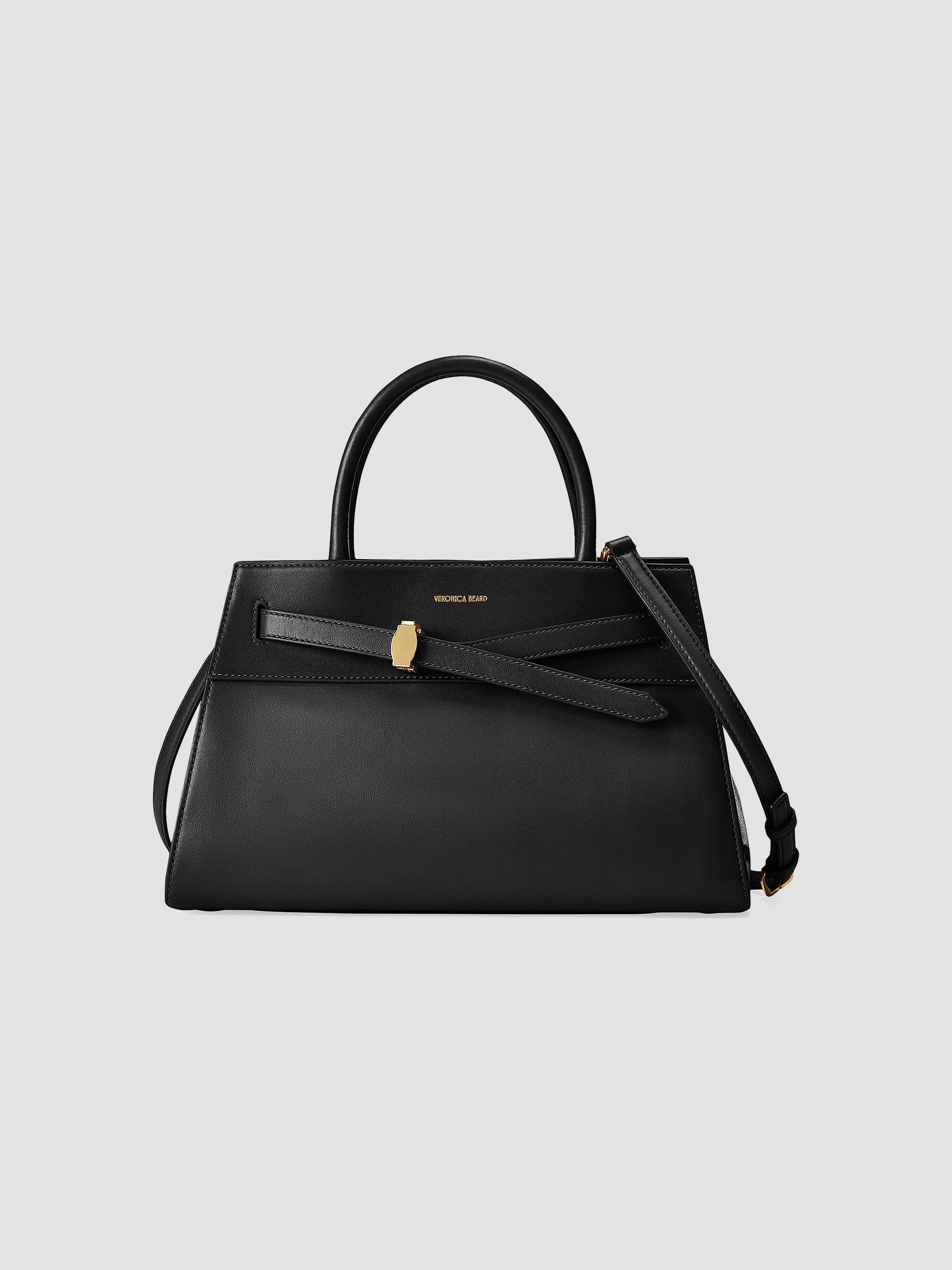 Women's Dash Small Leather Top Handle Bag - Black - 1